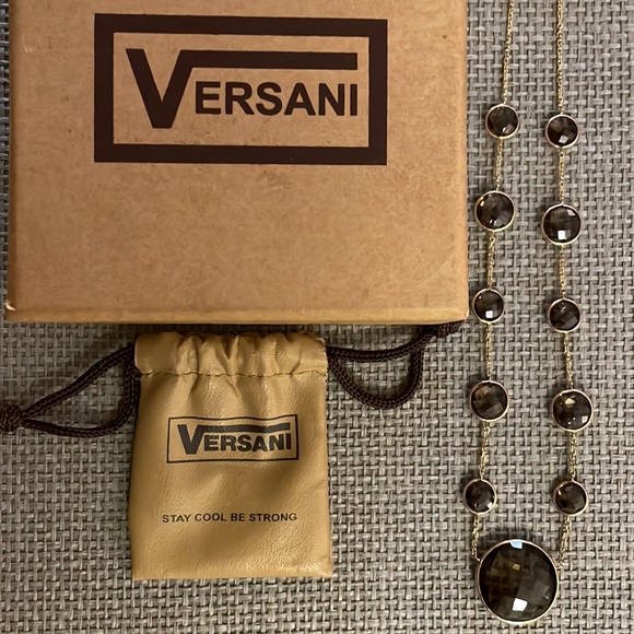 VERSANI  Smokey Quartz Necklace - Picture 3 of 4